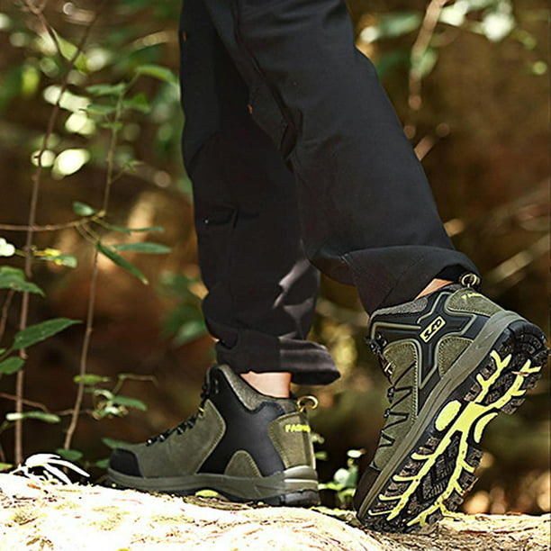 GENERICO Zapatos de montaña de impermeables y antideslizantes para hombre  negro.