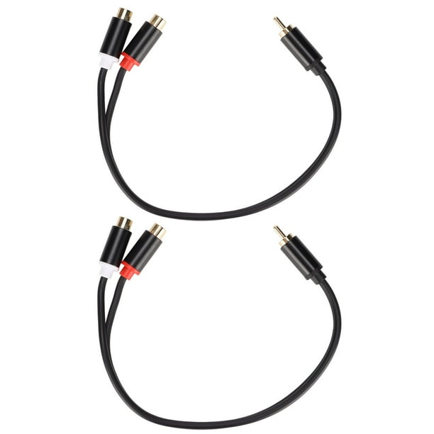 Cable Estéreo de Subwoofer 2RCA, Divisor en Y con Conector para