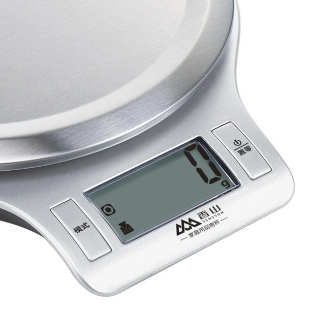 Báscula de cocina digital de acero inoxidable con pantalla LCD, batería,  báscula de peso de cocina d LingWen