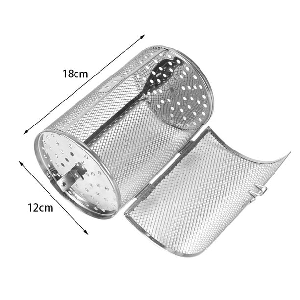 Cesta giratoria para freidora de aire de acero inoxidable, cesta para  horno, accesorios para freidora de aire, rotación de 360 ​​°, para  cacahuetes, granos de café, barbacoa, nueces, herramientas de cocina de