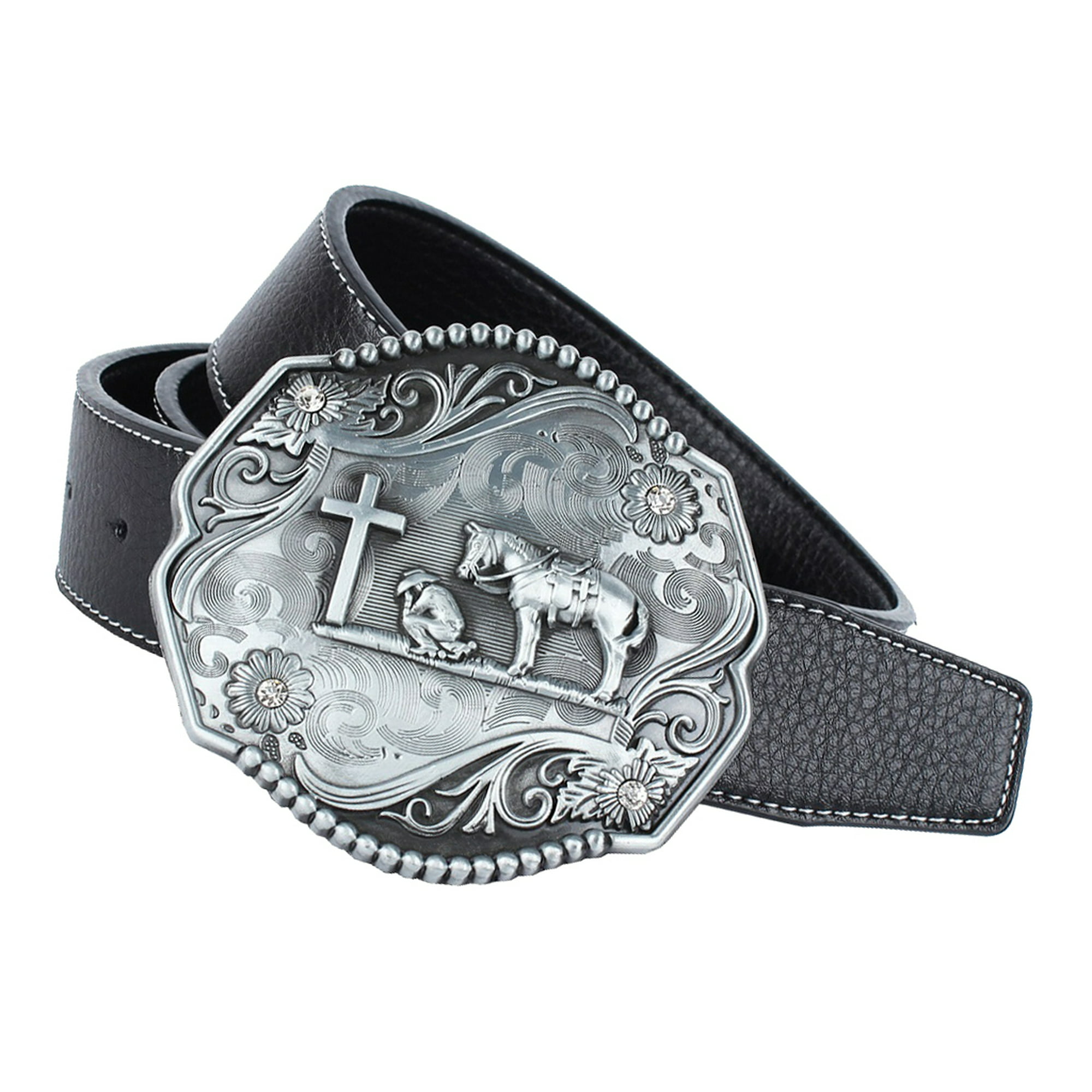 cinturones para hombre vaquero cinturon de hombres con hebilla Cowboy 120cm  New