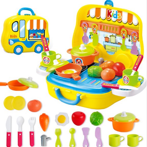 Vajilla Juguete Plastico Juego De Ollas Cocina Infantil Niña