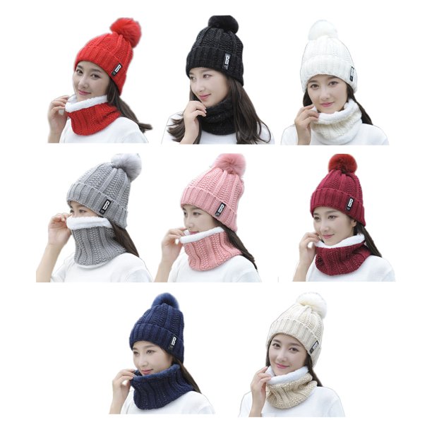 Jumpingount Nuevos sombreros de invierno para mujer, gorro de lana de  terciopelo cálido para mujer, gorro de punto a prueba de viento para  montar, Sombreros negro Jumpingount PS12782-02