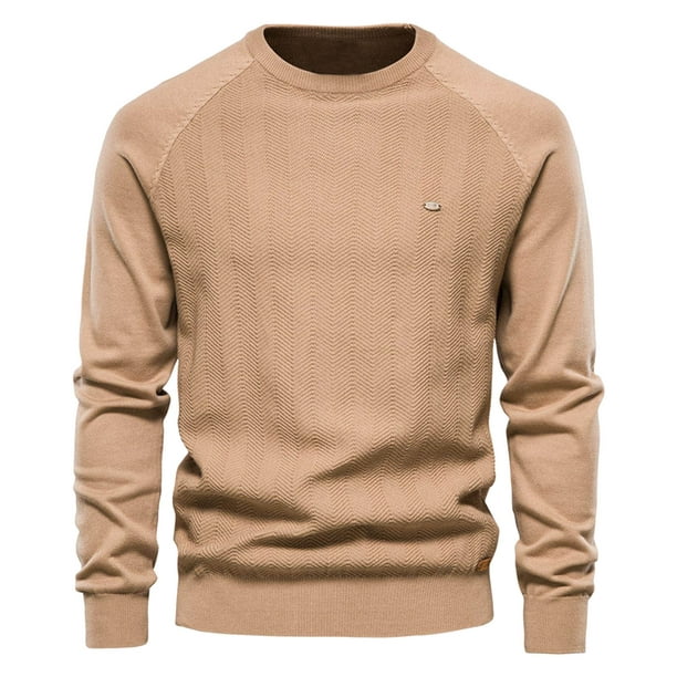 Sweater Hombre Combinado Cuello Redondo Premium Importado