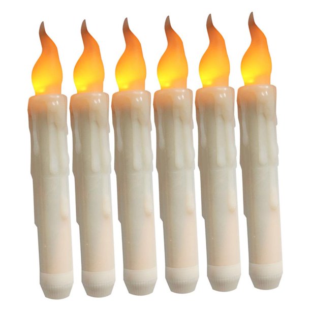 Set 2 velas blancas luz led