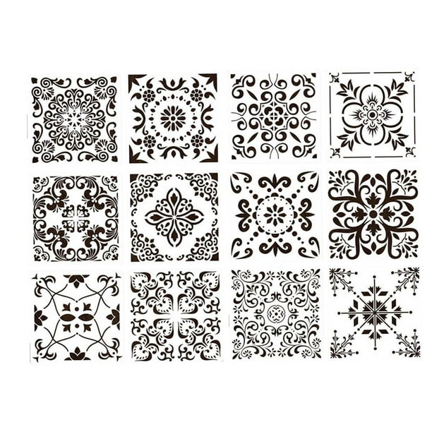 Plantillas decorativas para dibujo, diseños de mandalas.