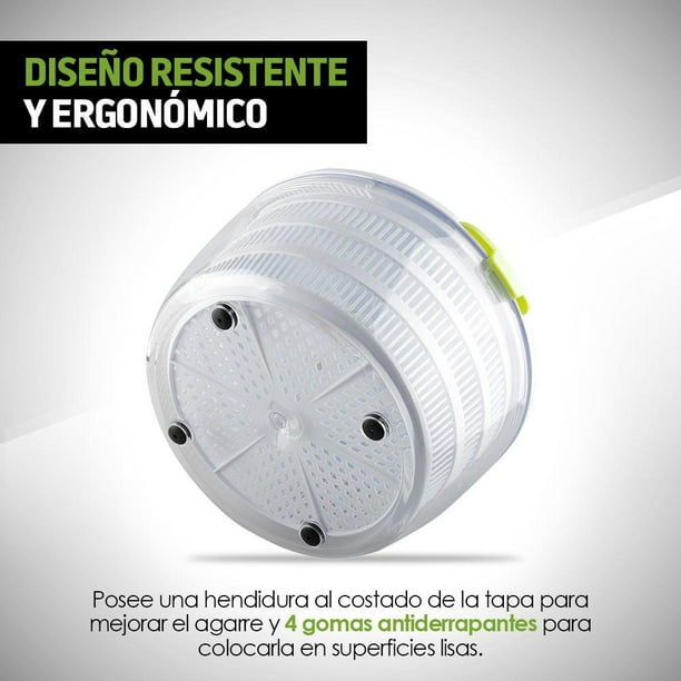 Centrifugadora de Lechuga, Escurridor de Lechuga Multifuncional,  Centrifugadora para Ensalada Manual, Centrifuga de Verduras Rápido y