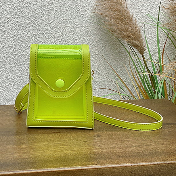 Bolsos transparentes para mujer, bolso simple transparente a la moda,  embrague femenino (verde)