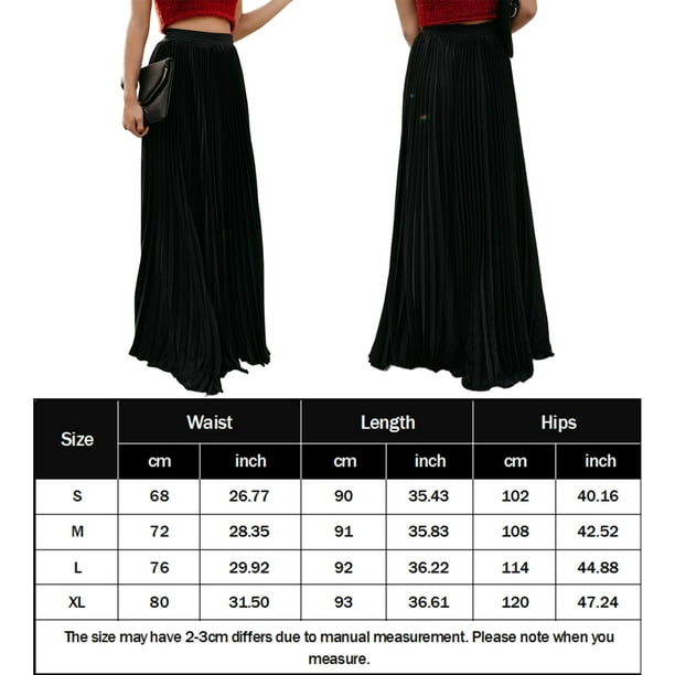 Faldas largas Falda elegante para mujer Ropa diaria informal de corte  holgado asimétrico (Negro L) Cgtredaw Negro T L para Mujer
