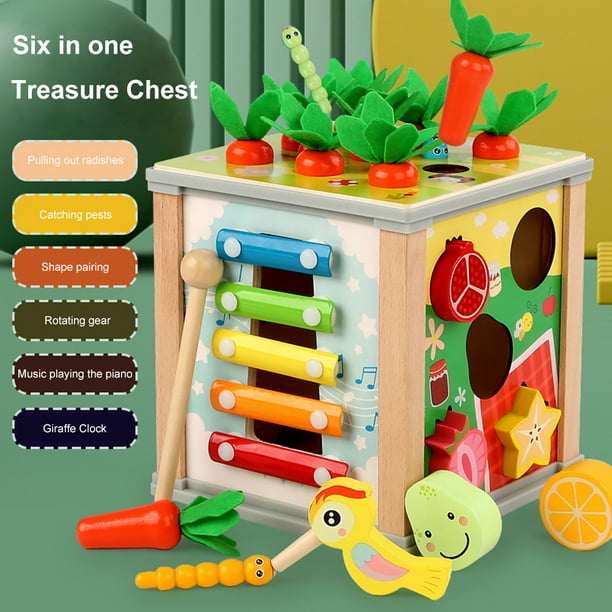  Juguetes Montessori para niños de 3, 4 y 5 años, juego de  cuentas de madera 6 en 1, habilidades motoras finas preescolares, juguetes  para niños de 3, 4 y 5 años