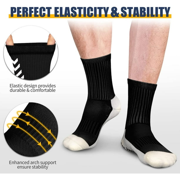 2 Pares Calcetines Deportivos Antideslizantes Calcetines de Fútbol  Transpirables para Hombre Calcetines Deportivos Calcetines Antiampollas de