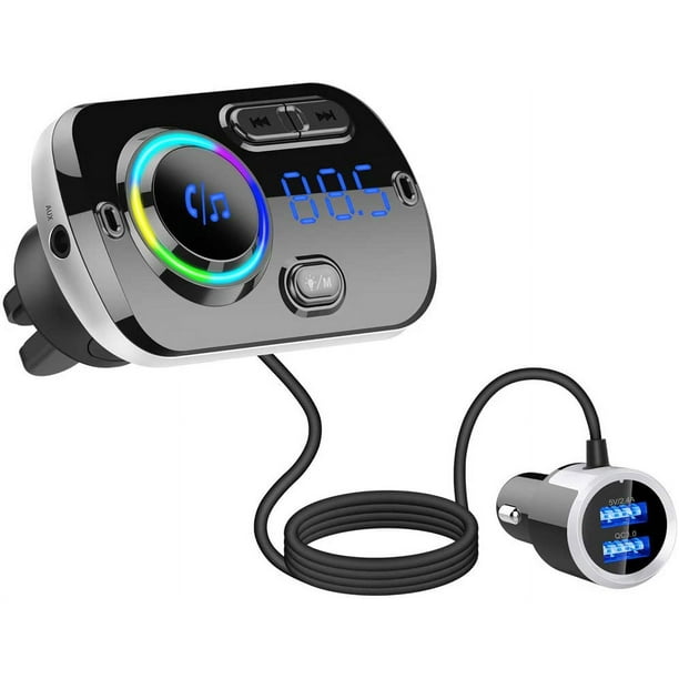 Transmisor FM Bluetooth para coche Reproductor MP3 QC3.0 de carga