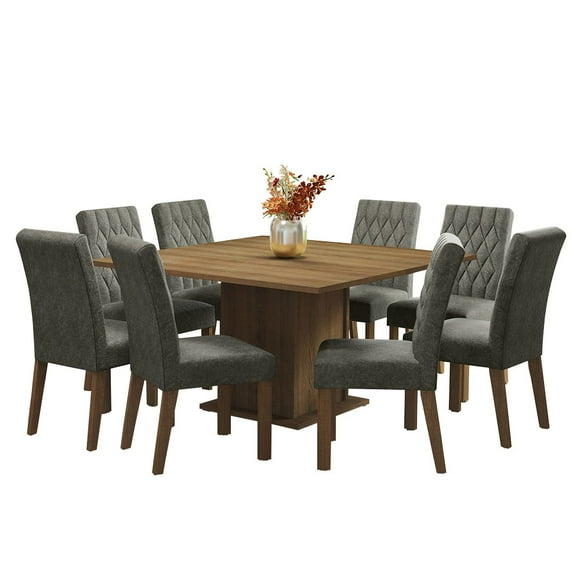 juego de comedor con mesa de madera y 8 sillas leila madesa