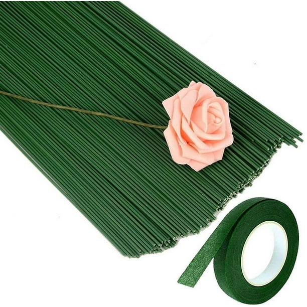 Tiras de Alambre para flores 40cm ø1.5mm (10ud) Verde – Loba Manualidades