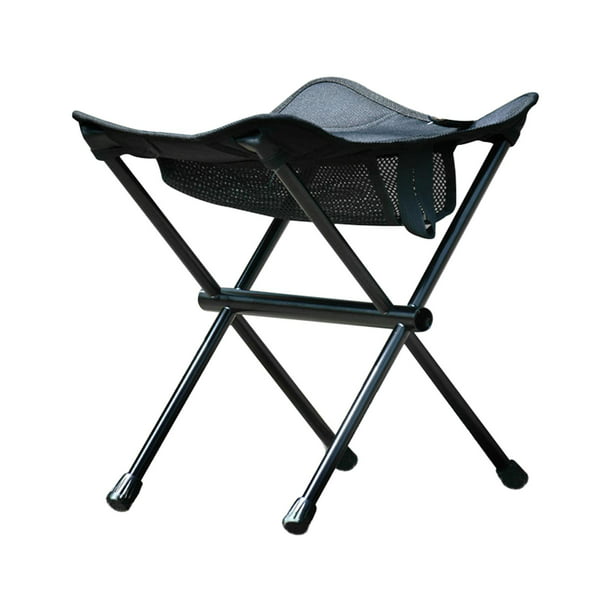 Comprar Taburete de camping negro, taburete plegable, estructura de poste  de tienda de campaña de aluminio, taburete plegable, taburete plegable para  exteriores e interiores, mini silla de camping