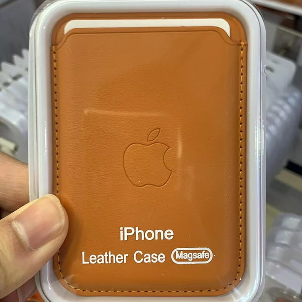 Funda de piel iPhone 13 Mini con soporte y tarjetero (marrón) - Funda -movil.es