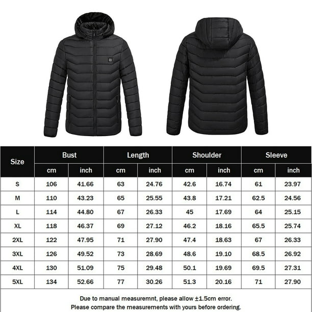 Chaqueta recargable para hombre cómoda chaqueta con calefacción inteligente  para acampar mochilero s FLhrweasw