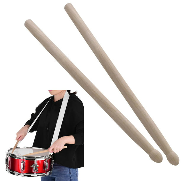 Baquetas 1 par de palos de tambor con mango de madera maciza, timbal,  tambor, accesorios para instrumentos, baquetas para principiantes