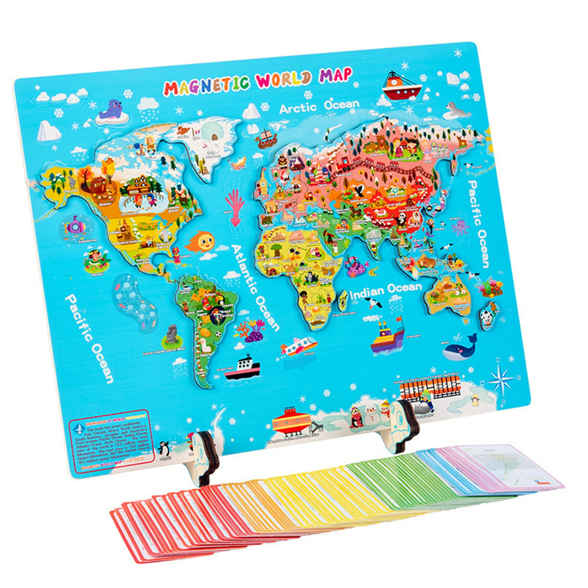 Apli Kids: mapa de rompecabezas magnético del mundo