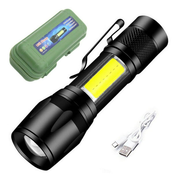 Juego de 2 Lamparas Linternas de Taller LED recargable USB 2 modos de luz