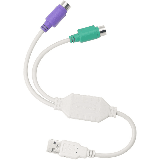 Gallo es suficiente Reafirmar Adaptador de Cable USB PS2 para teclado y ratón con interfaz PS/2,  controlador USB integrado y puerto PS2 compatible con conmutador KVM  Ormromra 2035516-1 | Walmart en línea