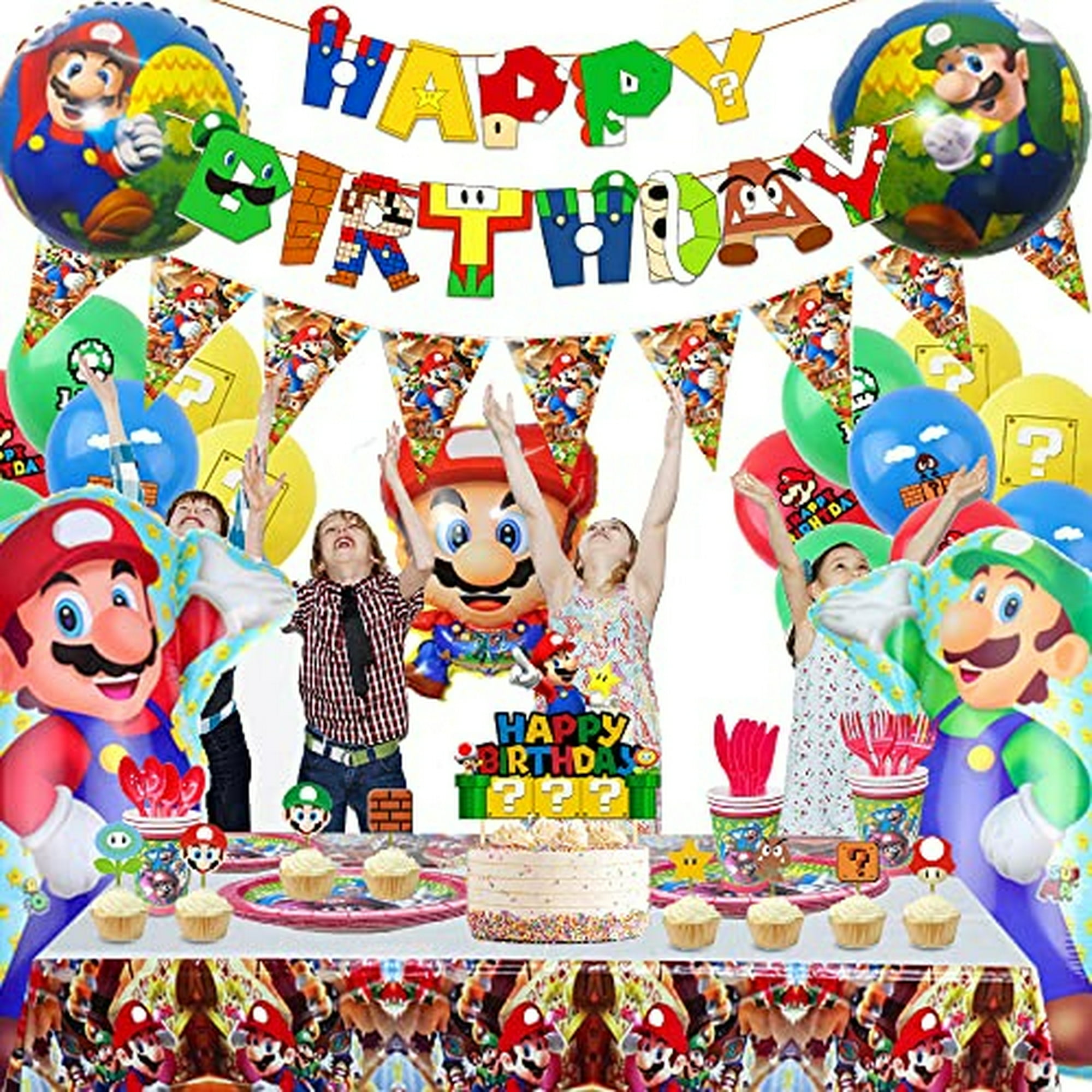 Pack decoración cumpleaños Super Mario Bross - Envío 24h