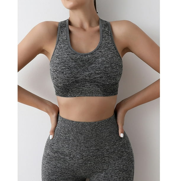 Conjunto De Yoga Trajes de ropa deportiva para mujer Traje deportivo sin  costuras portátil Artículos deportivos elásticos Ehuebsd