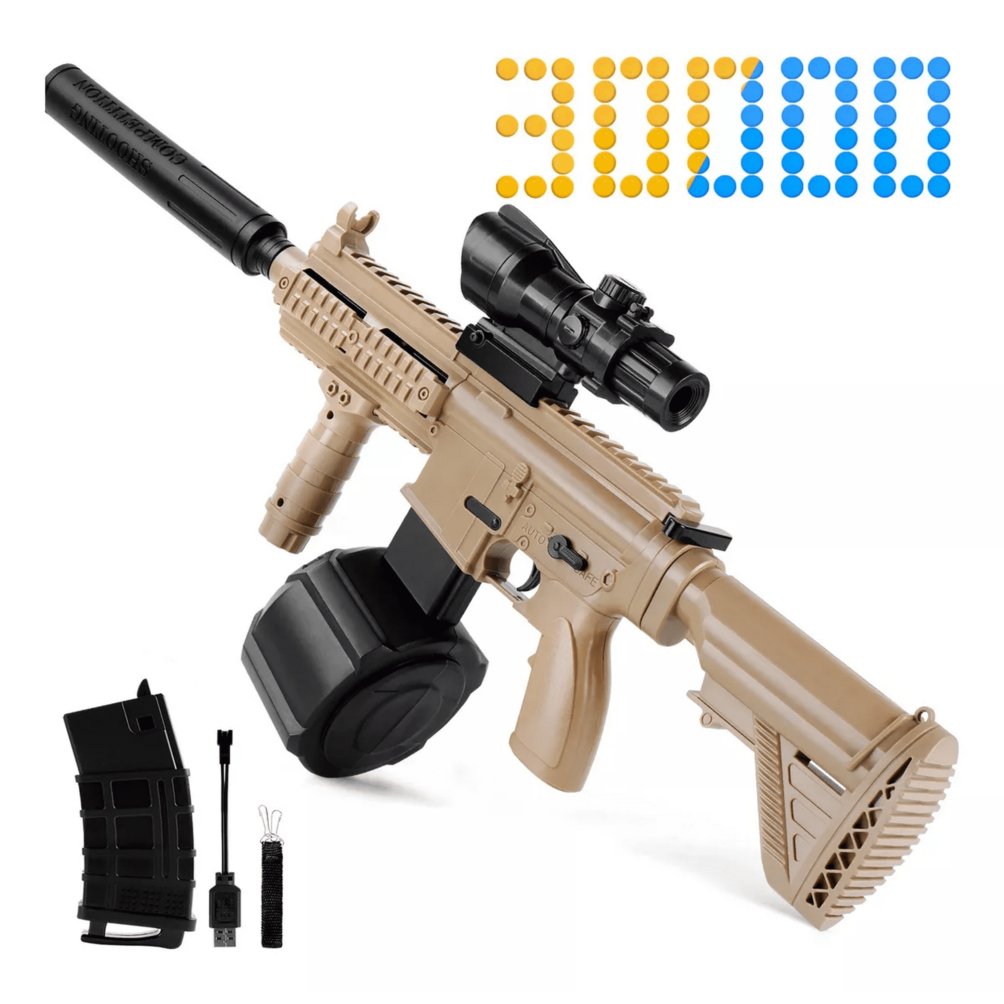 Pistola De Hidrogel M416 Rifle Lanzador De Gel Automática | Bodega ...