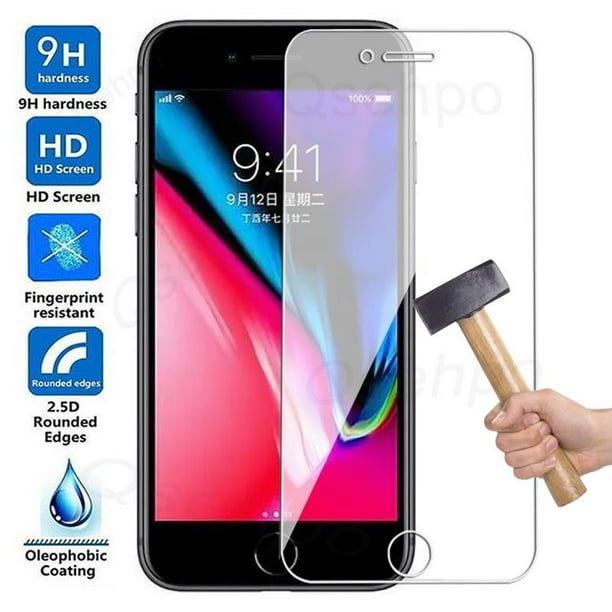 Protector de pantalla de cristal templado para móvil, cristal 100D de  protección antirotura para iPhone 7, 8, 6, 6S Plus, 5, 5S, 5C, SE, 2016,  2020, 2022 La Vida Bella