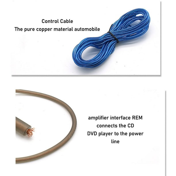 Cable para altavoces de subwoofer para coche kit de cables para altavoces de  control de coche transmisión de sonido flexible y fiable para coche ANGGREK  Otros