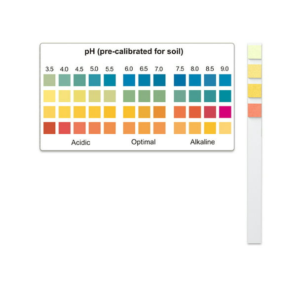 Tiras de prueba de pH de plástico, aplicación universal (pH 4.5 ~ 9), 100  tiras