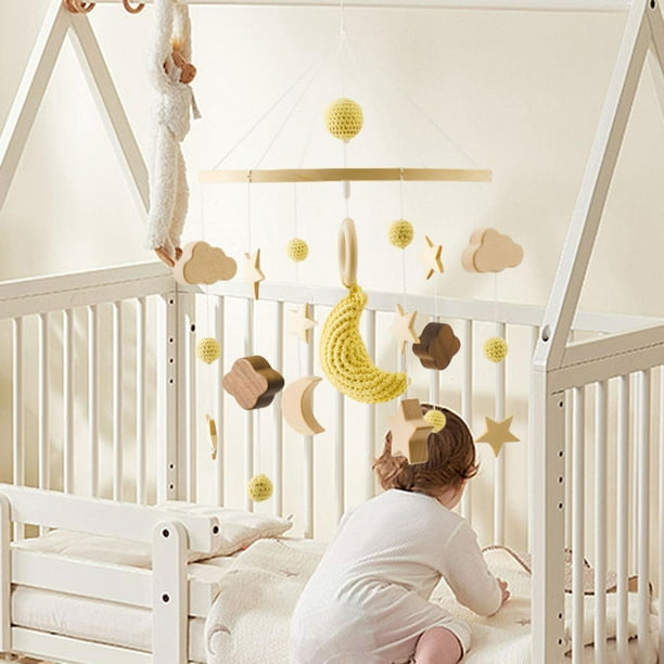 Móvil bohemio para cuna de bebé, móvil neutro para cuna, decoración de  habitación de bebé, hecho a mano, techo de bebé, decoración de bebé