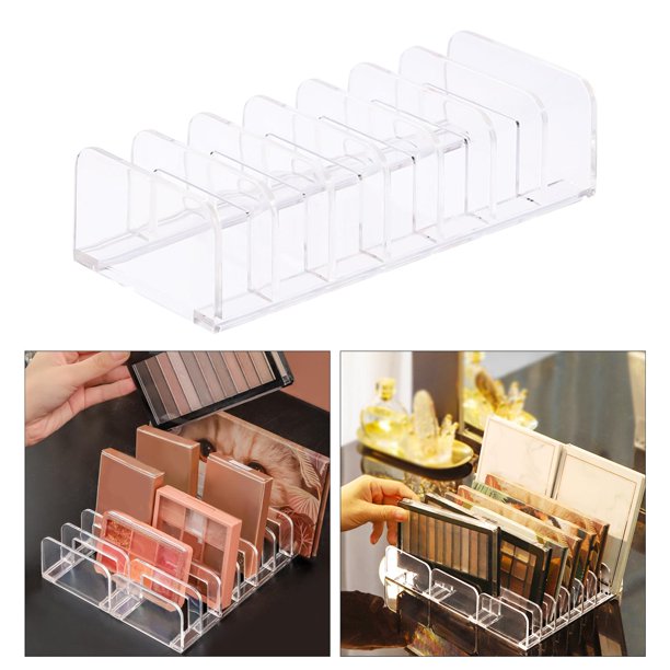 Elegante organizador de maquillaje de plástico de 7 rejillas, organizador  vertical de almacenamiento de cosméticos, de maquillaje, de s  6.69x3.34x1.57 pulgadas Salvador Organizador de maquillaje