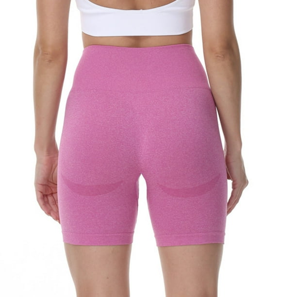 Gibobby Yoga pants cortos mujer Pantalones elásticos Pantalones cortos  Fitness Leggings Arrugado Tie Gibobby