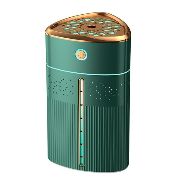 Humidificador de aire de 800 ml, humidificador inalámbrico silencioso,  humidificador USB para coche de oficina en casa
