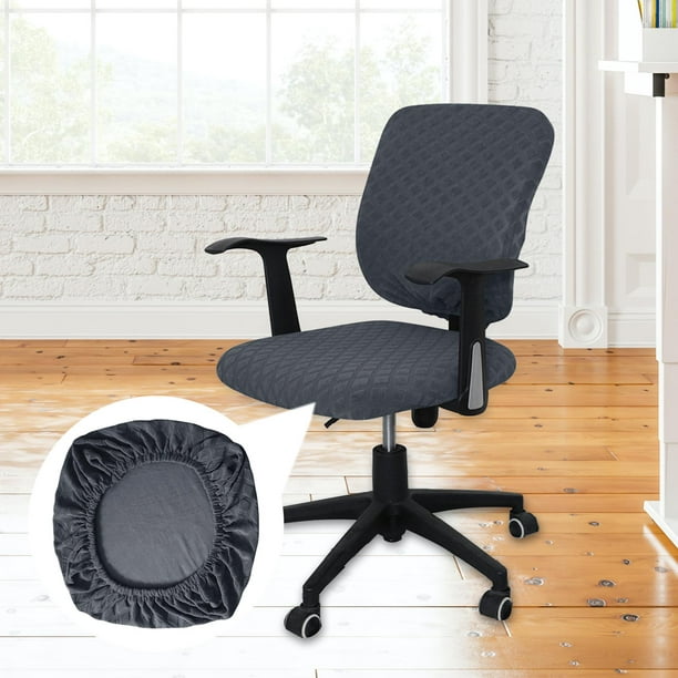 Fundas elásticas para silla de ordenador, Protector de asiento elástico  Universal, funda cómoda para silla de oficina para ordenador, hogar, oficina,  , Gris oscuro Baoblaze Funda para sillas
