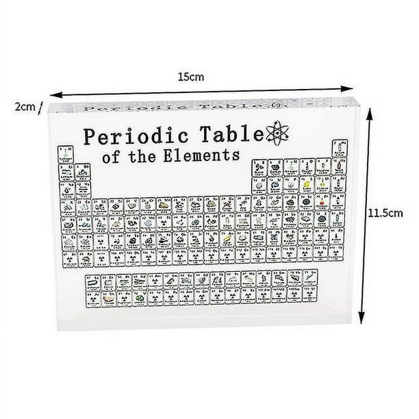 Tabla Periódica con elementos reales, tabla periódica transparente 3D,  decoración de letras, enseñanza de niños, elemento químico de exhibición  escolar - AliExpress