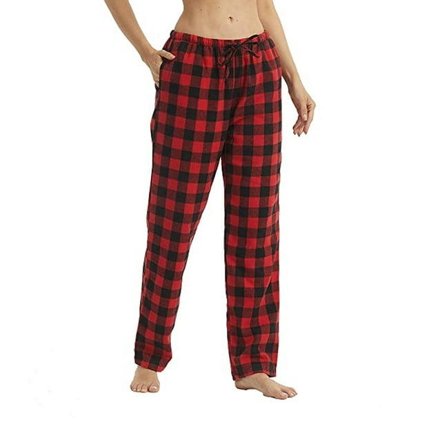 Pantalones de pijama para mujer Ropa de dormir Pijama a cuadros de