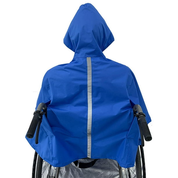 Chubasquero impermeable para hombre y mujer, poncho impermeable con rayas  reflectantes