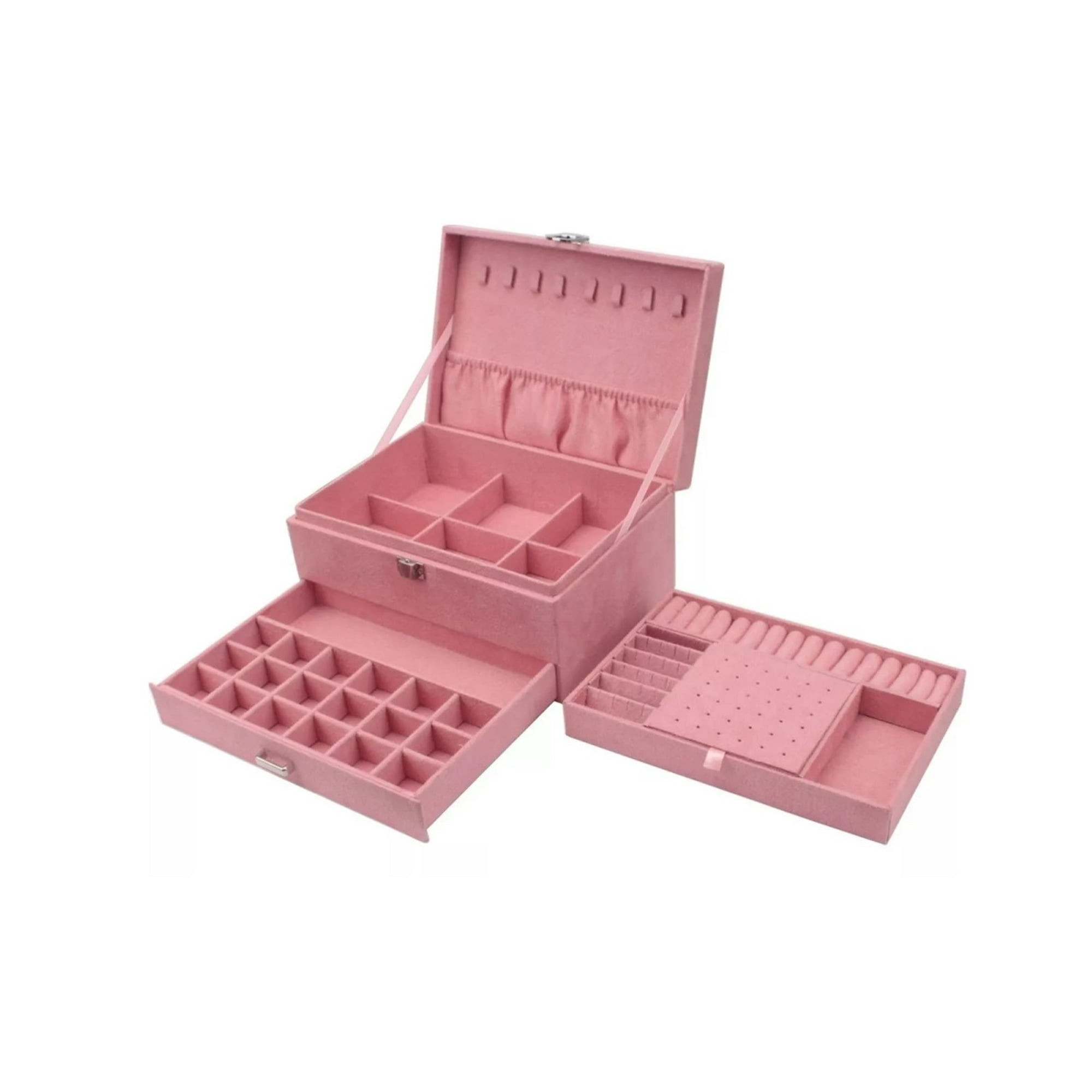 Caja Organizadora Maquillaje Belug Con Gavetas Multifuncional Rosa