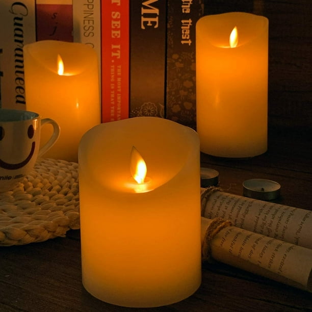 Yinuo Candle Velas Led Efecto Llama, Velas Led con Mando a Distancia, Velas  Decorativas, Velas con Pilas, 4 5 6 Juego de 3 (Alambre de Cobre) :  : Iluminación