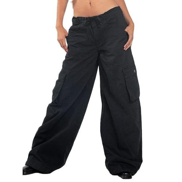 TRKIYQC Pantalones Cargo Casuales para Mujer, Pantalones Largos Sueltos de  Pierna Recta con Cordón d TRKIYQC moda