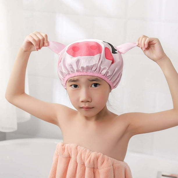 4PCS Gorro de ducha para niños Gorros de baño de animales