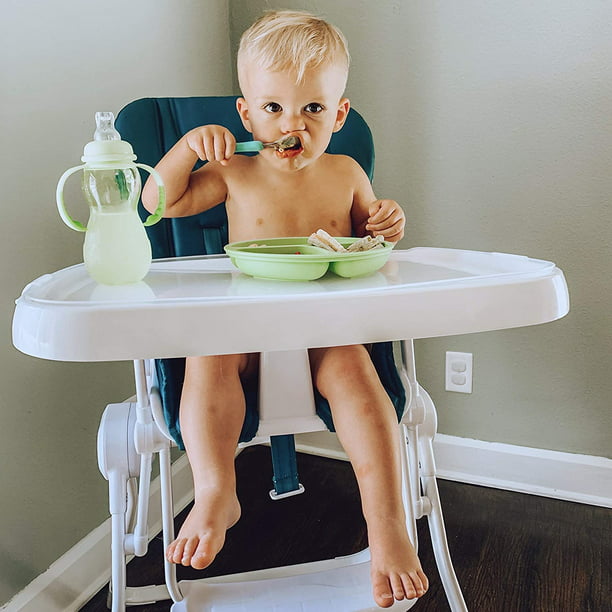Platos para niños pequeños con ventosa - Platos para bebés - Platos  divididos 100% silicona de grado alimenticio - Sin BPA - Apto para  microondas y lavavajillas - Juego de 3 (rosa/menta/lavanda)