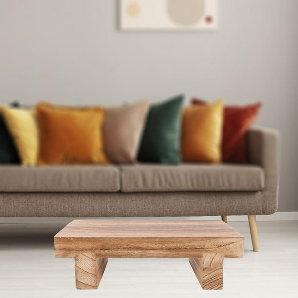 Taburete de madera maciza, taburete pequeño de madera, taburete de madera  rectangular, portátil, escalera de escalón pequeña para cocina, baño