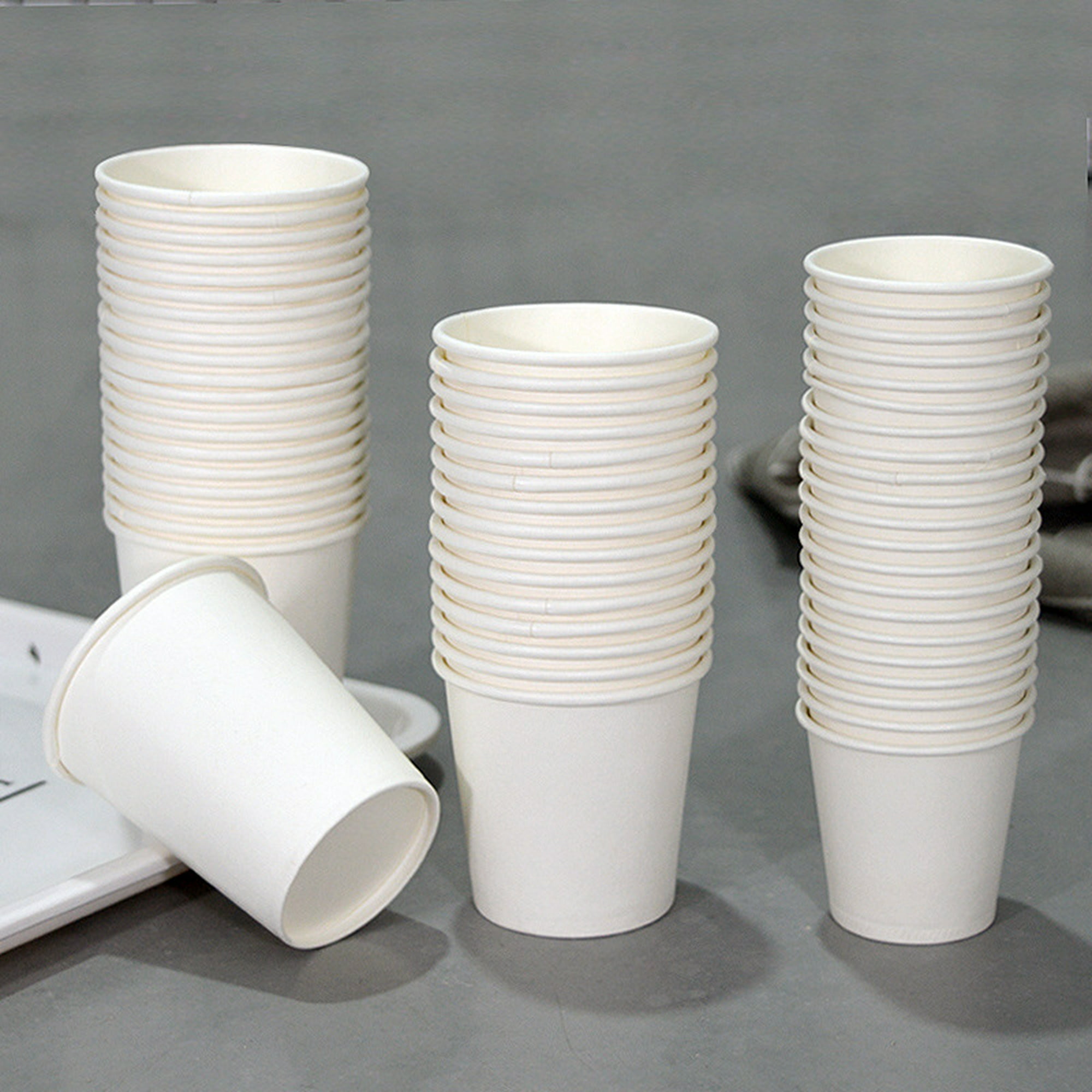 Paquete de 100 vasos desechables de papel blanco de 8 oz – Taza