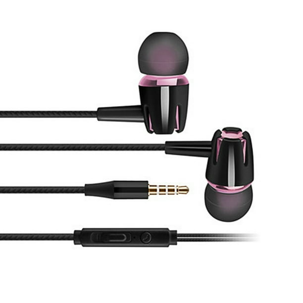 Methold Auriculares intrauditivos con cable de 3,5mm con cancelación de  ruido, auriculares de teléfono de cable largo, auriculares negro/con  micrófono 2piezas