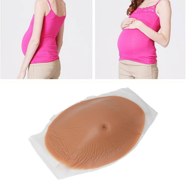 Vientre de embarazo falso de silicona, transpirable, elástico, Artificial,  accesorios para barriga de embarazada falsa para puesta en escena, 4-5  meses
