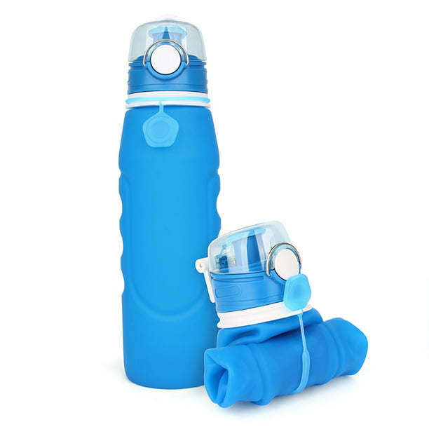 Botella de agua plegable de 1 litro, portátil, grande, taza de viaje,  reutilizable, botella deportiva (1L azul) Zefei Wu 9024735054610