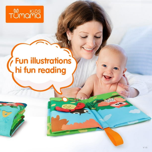 Libro de bebé, libros de tela para bebés, libro de tacto y sensación  arrugado para bebés, libros para bebés libro sensorial de bebé, juguete de  dentición para bebés de 6 a 12